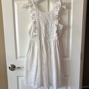 ZARA trf Collection White Eyelet Dress